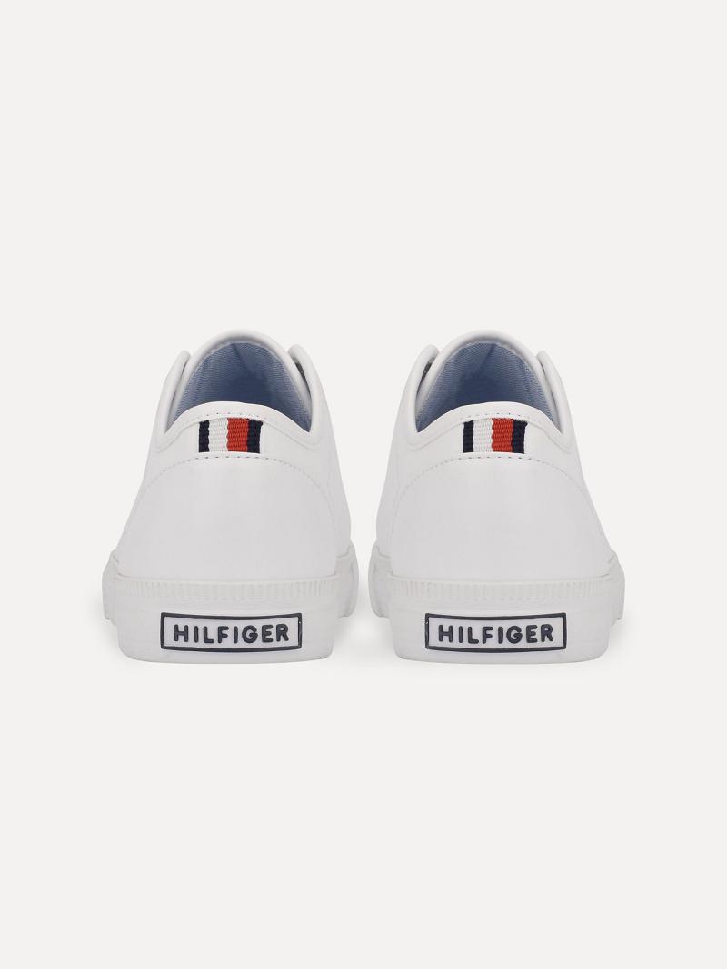 Női Tommy Hilfiger Flag Laceless Alkalmi Cipő Fehér | HU 586NWY